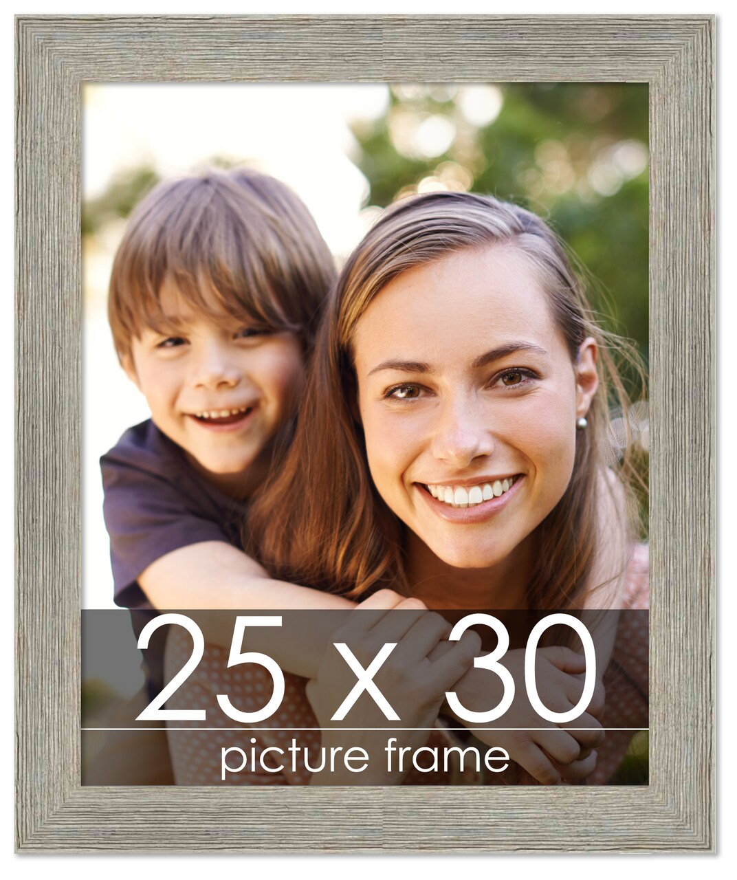 25x30 Wide Barnwood Picture Frame with UV-Resistant Acrylic & Acid Free Backing, Available in 6 Paint Finishes - Grey, Brown, White, and Black